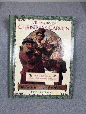 A Treasury of Christmas Carols Keyboard Guitar Jerry Silverman Book